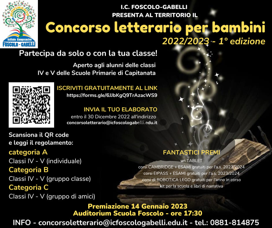 Concorso letterario per bambini 1^edizione 2022 2023